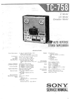 Sony TC-758 - Service Manual 
